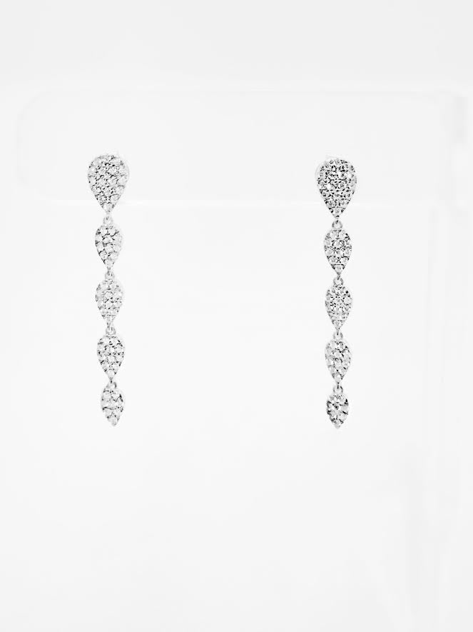 5-CZ TEARDROP DROP EARRING