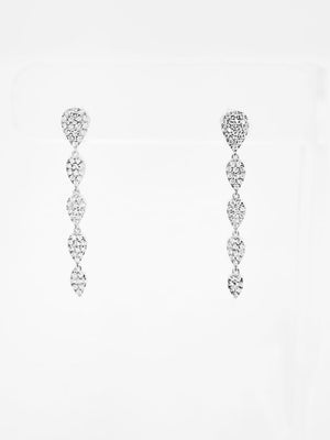 5-CZ TEARDROP DROP EARRING