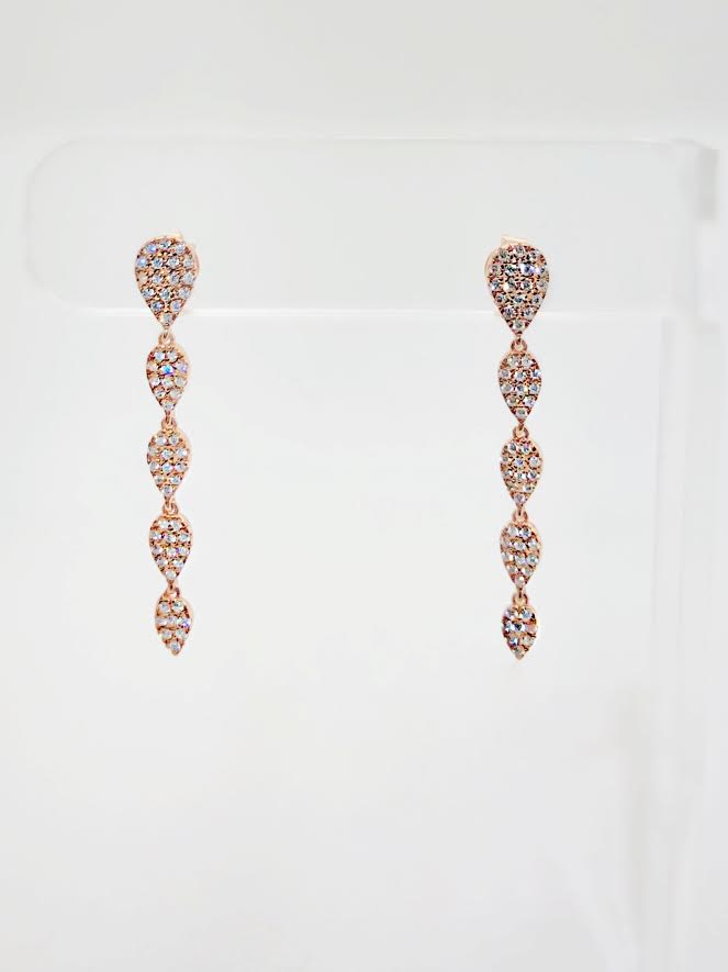 5-CZ TEARDROP DROP EARRING