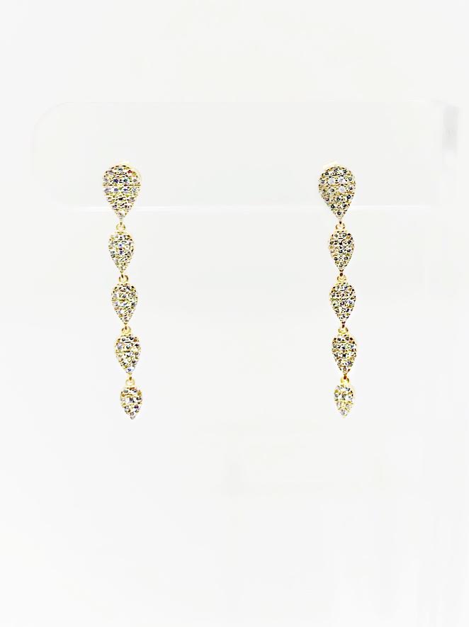 5-CZ TEARDROP DROP EARRING