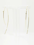 THIN BAR CZ DROP EARRING