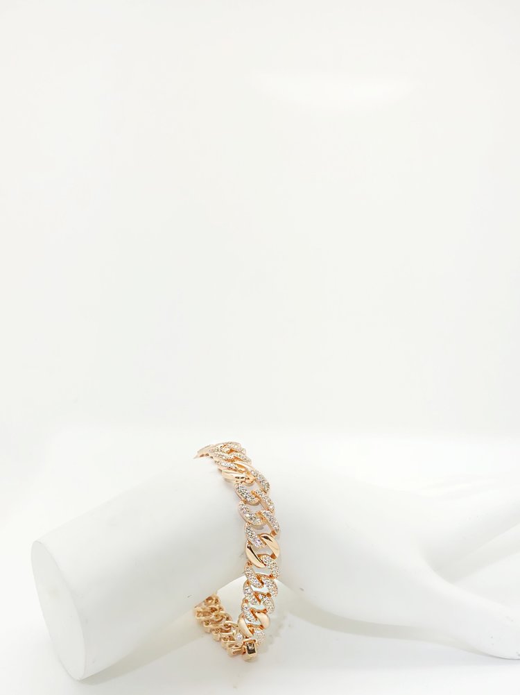 Fancy Cuban Link with Cz Bracelet