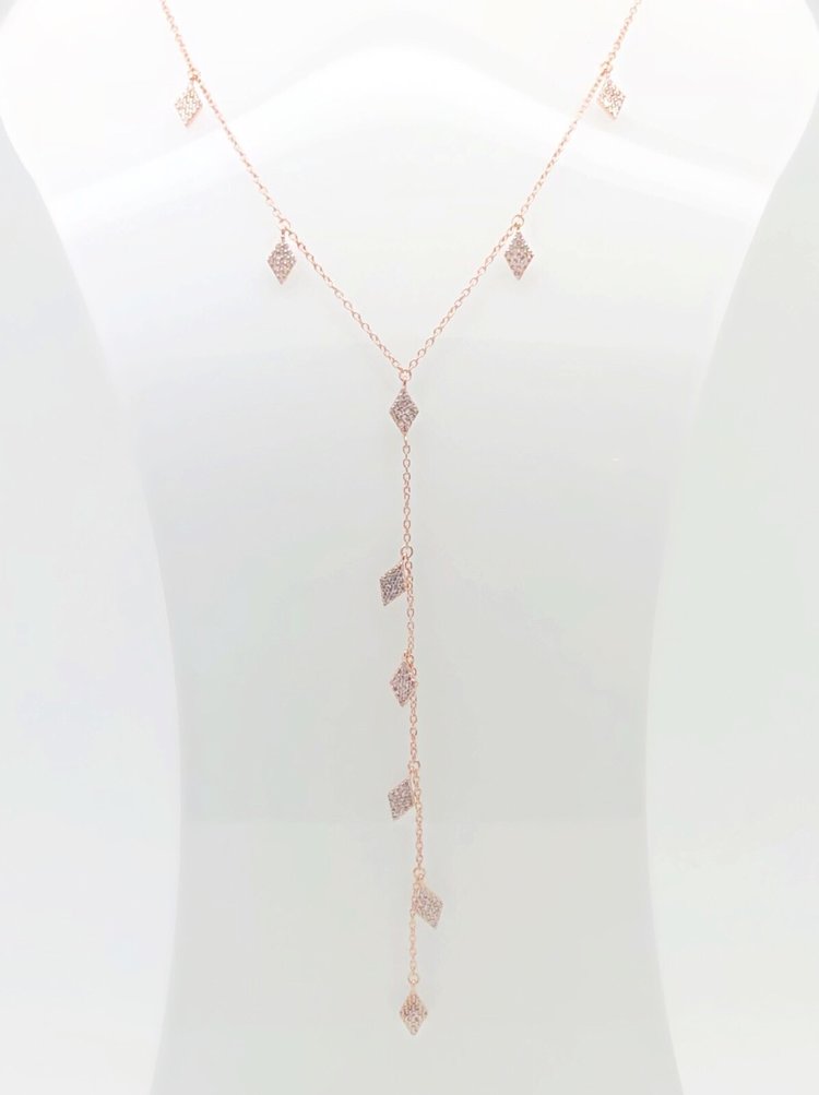 Diamond Shaker Lariat Necklace