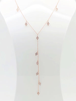 Diamond Shaker Lariat Necklace