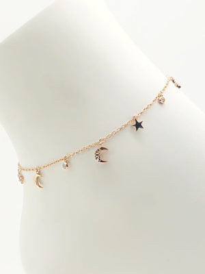 Star and Moon Anklet