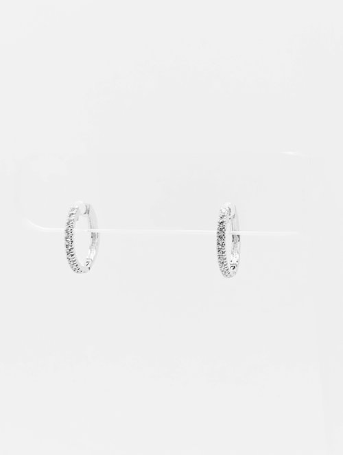 14.5MM CZ HOOP EARRINGS