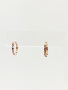 14.5MM CZ HOOP EARRINGS