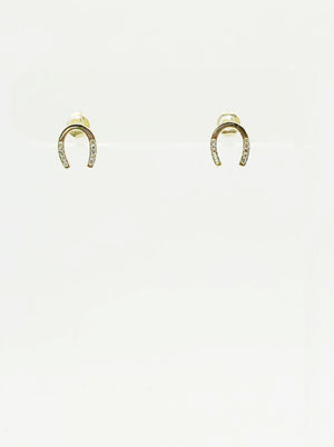 CZ HORSESHOE STUDS