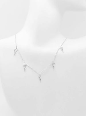 CZ ARROW SHAKER CHOKER NECKLACE