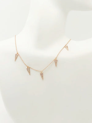 CZ ARROW SHAKER CHOKER NECKLACE