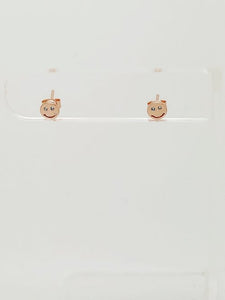 SMILEY FACE CZ STUDS