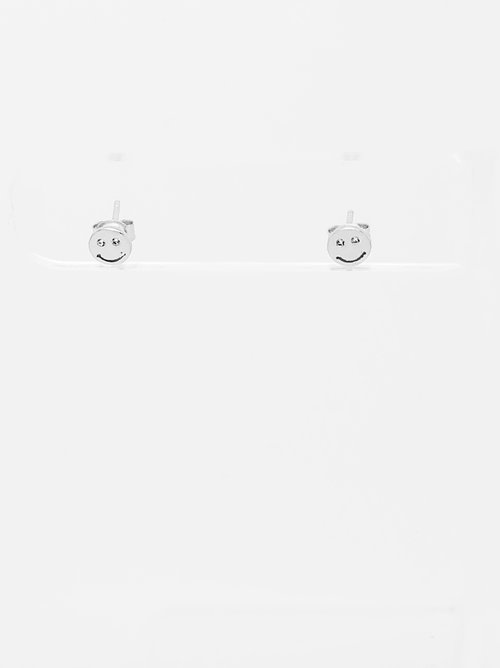 SMILEY FACE CZ STUDS