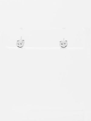 SMILEY FACE CZ STUDS