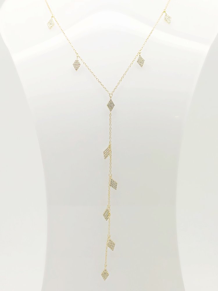 Diamond Shaker Lariat Necklace