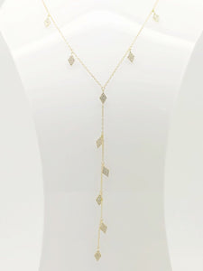 Diamond Shaker Lariat Necklace