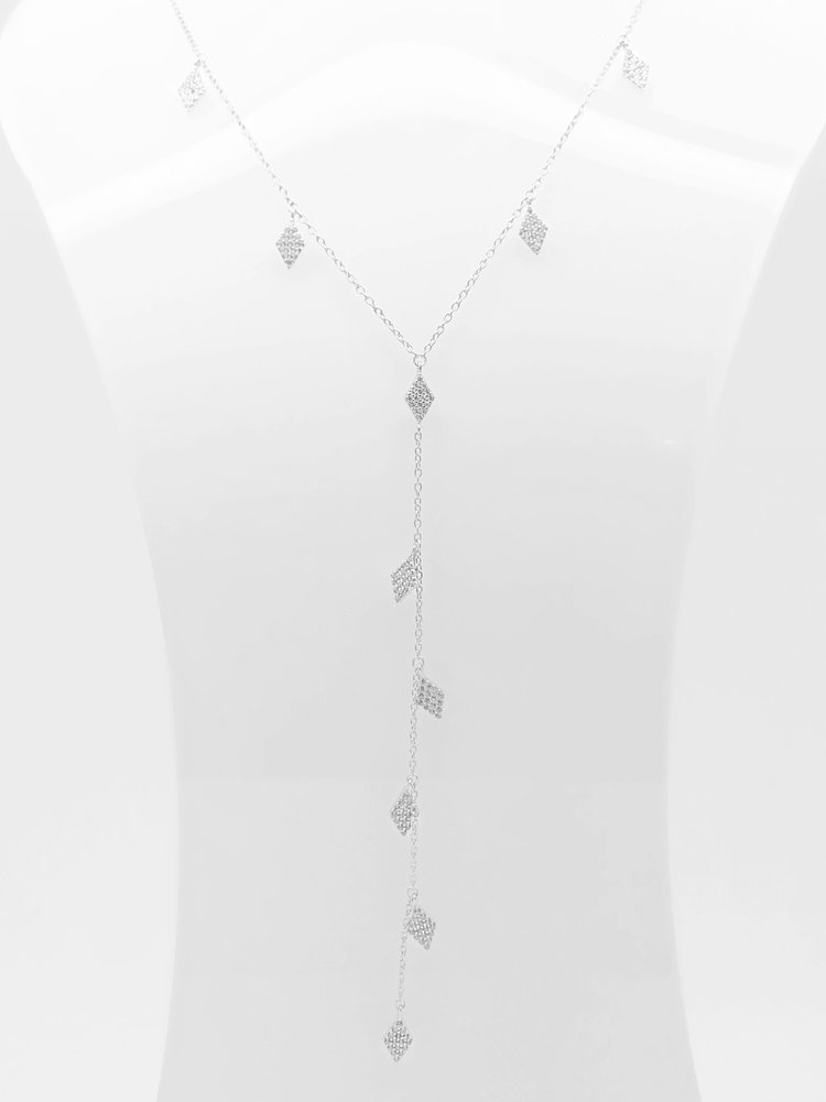 Diamond Shaker Lariat Necklace