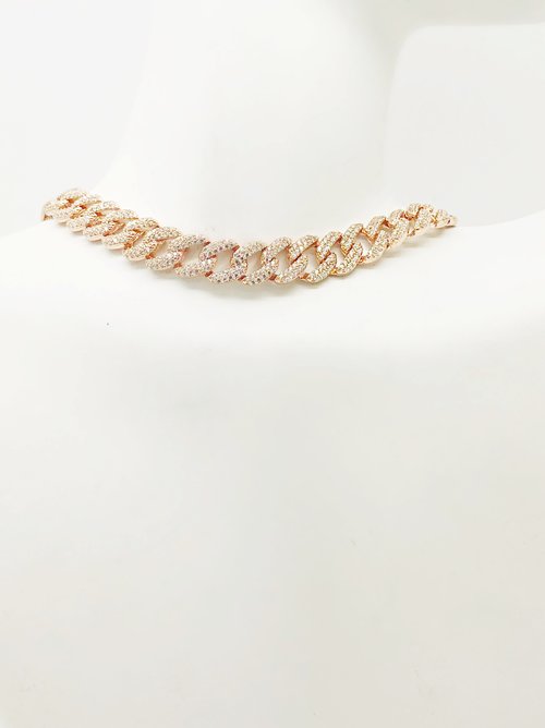 HEAVY CZ PAVE CHAIN CHOKER