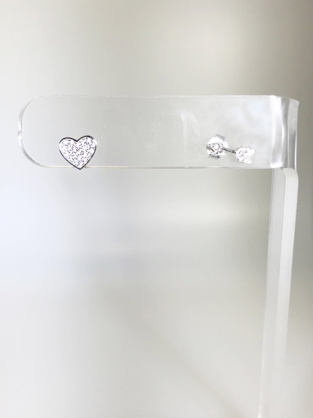 CZ HEART AND ARROW EARRINGS