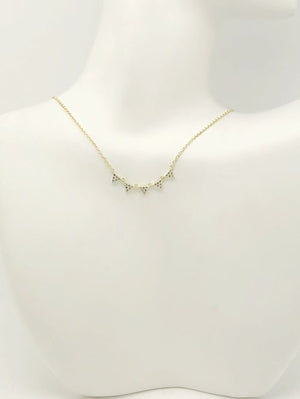 CONDENSED 5-CZ TRIANGLE NECKLACE