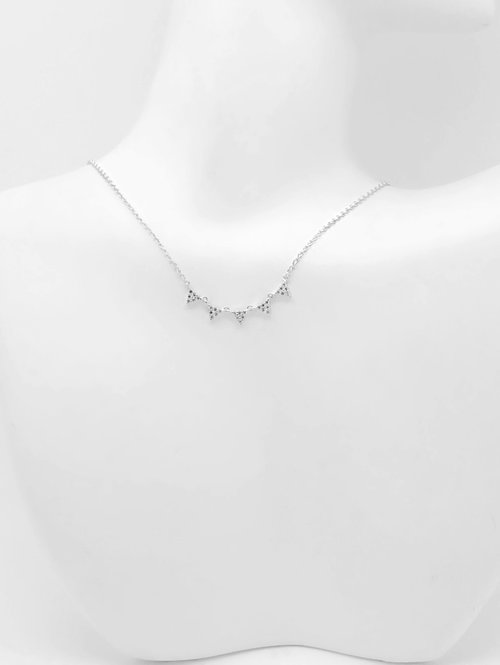 CONDENSED 5-CZ TRIANGLE NECKLACE