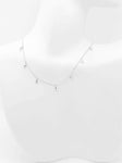 ALTERNATING CZ + BASIC TEARDROP SHAKER CHOKER NECKLACE