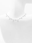 ALTERNATING CIRCULAR + TRIANGULAR CZ SHAKER CHOKER NECKLACE