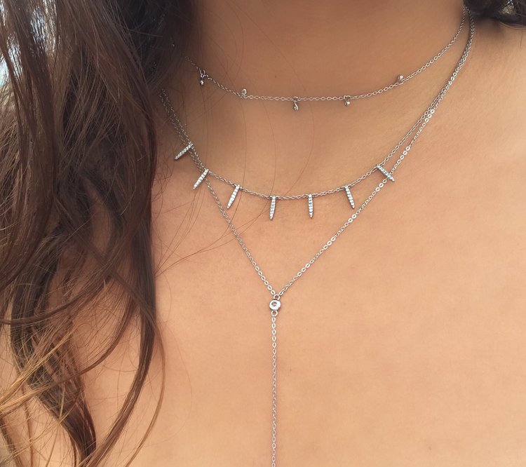 CZ SPIKE NECKLACE