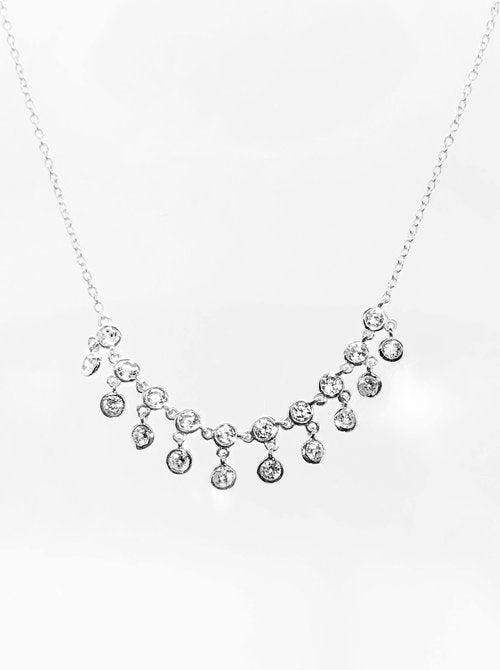 CZ CONDENSED SHAKER NECKLACE-CHOKER