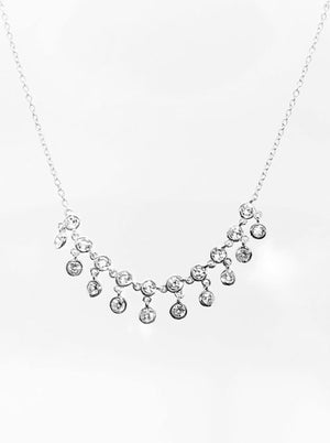 CZ CONDENSED SHAKER NECKLACE-CHOKER