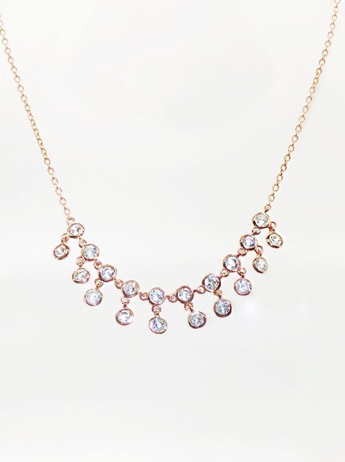 CZ CONDENSED SHAKER NECKLACE-CHOKER