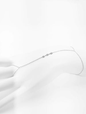 3 Cz Hand Chain Bracelet