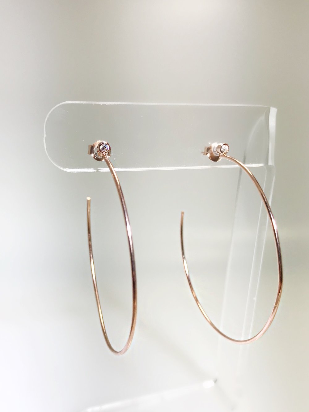 CZ HOOP EARRINGS