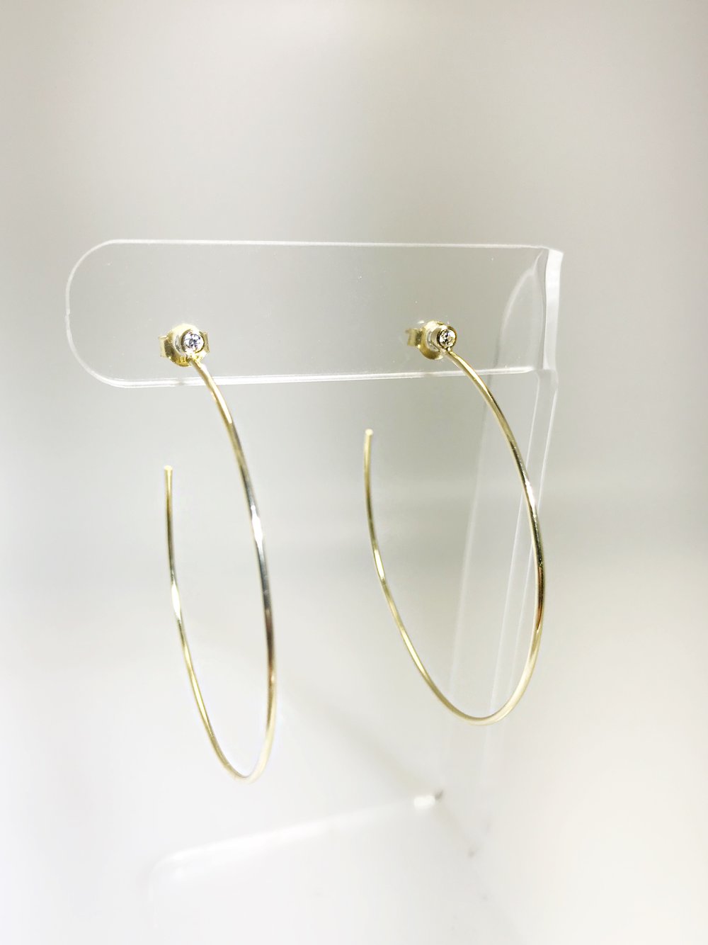 CZ HOOP EARRINGS