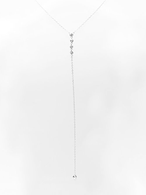 5-CZ LARIAT NECKLACE