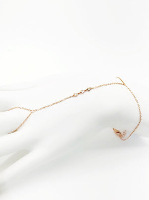 3 Cz Hand Chain Bracelet