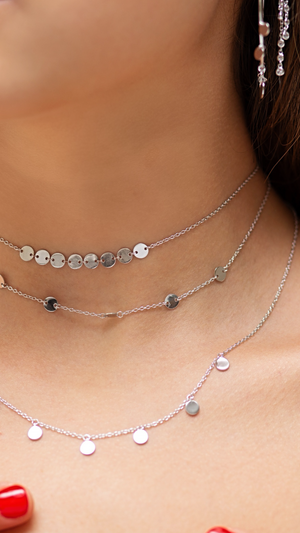 8 Disc Choker Necklace