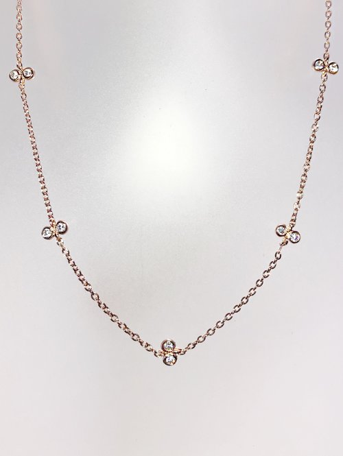 2 CZ ADJUSTABLE NECKLACE - CHOKER