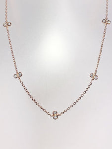 2 CZ ADJUSTABLE NECKLACE - CHOKER