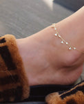 Dainty Triangle Cz Anklet