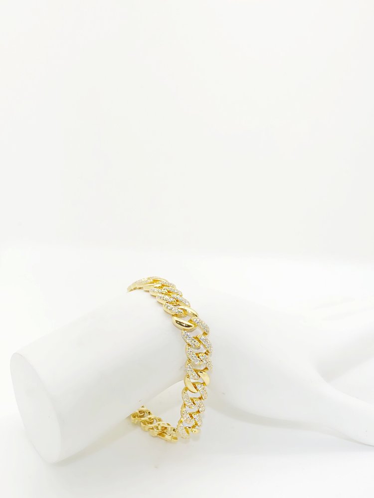 Fancy Cuban Link with Cz Bracelet