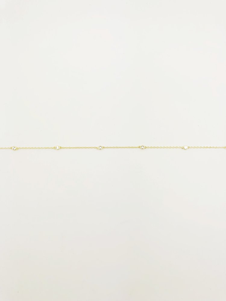 Dainty Cz Waist Chain