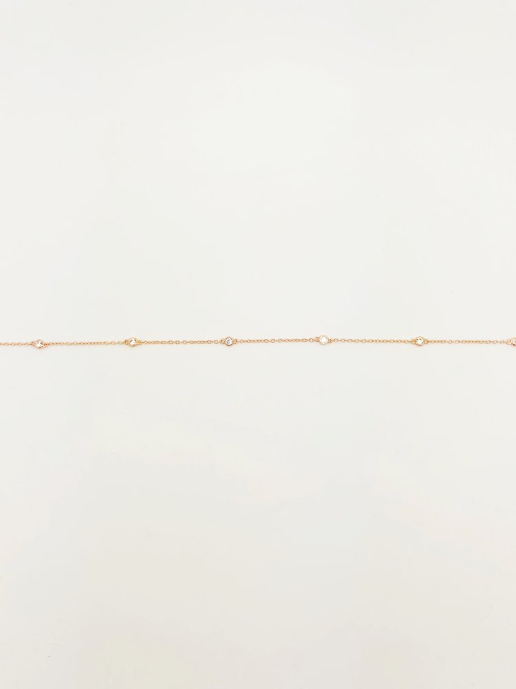 Dainty Cz Waist Chain