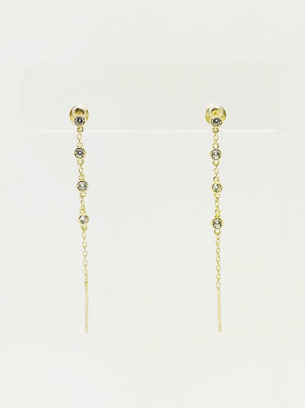 4-CZ THREADER EARRING