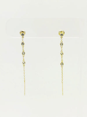 4-CZ THREADER EARRING