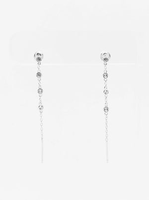 4-CZ THREADER EARRING