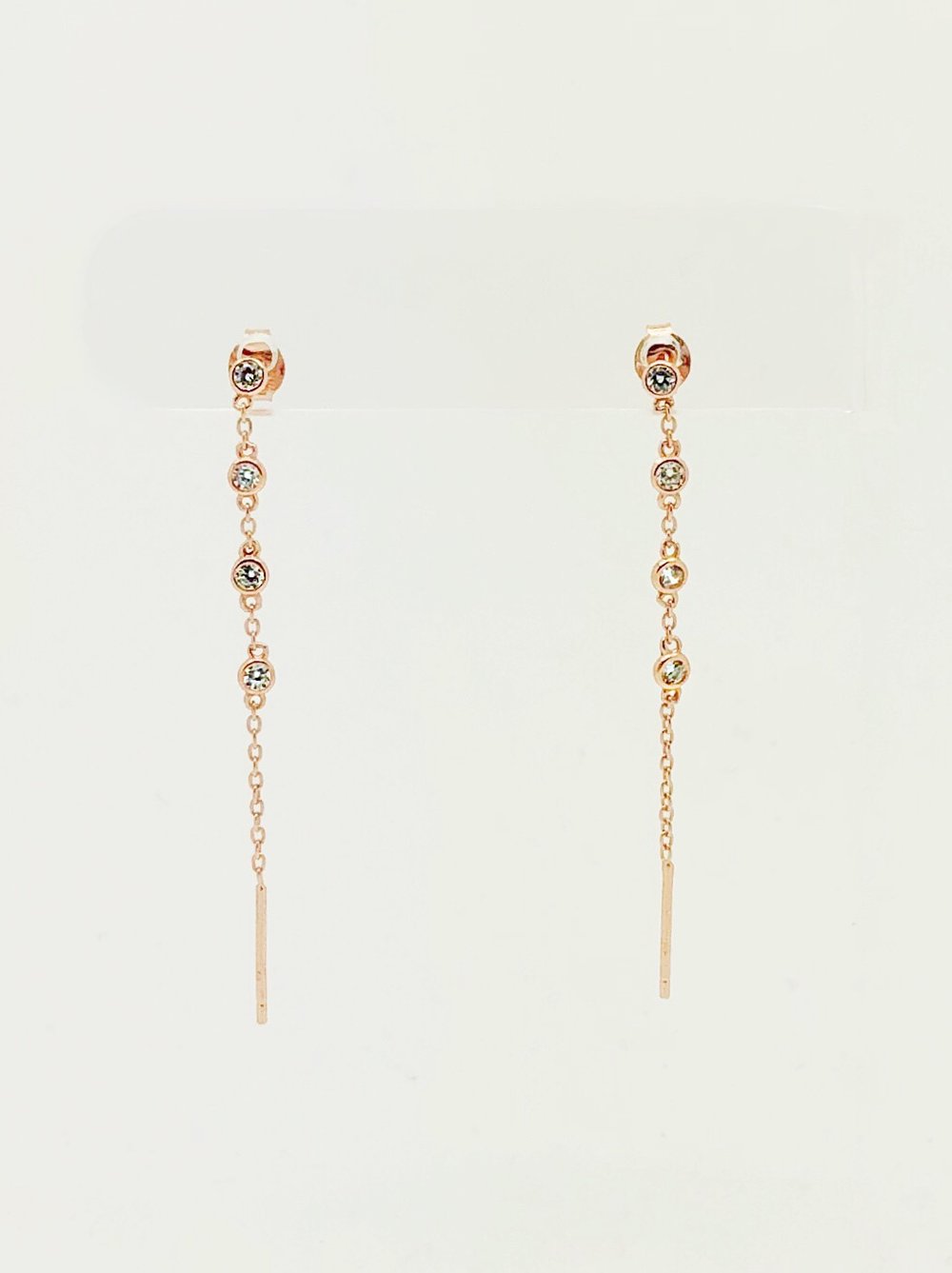 4-CZ THREADER EARRING