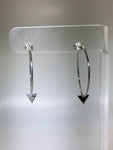 CZ TRIANGLE HOOP EARRINGS