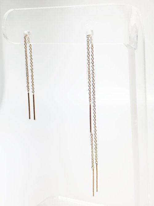 SINGLE- DOUBLE UNEVEN BAR EARRING SET