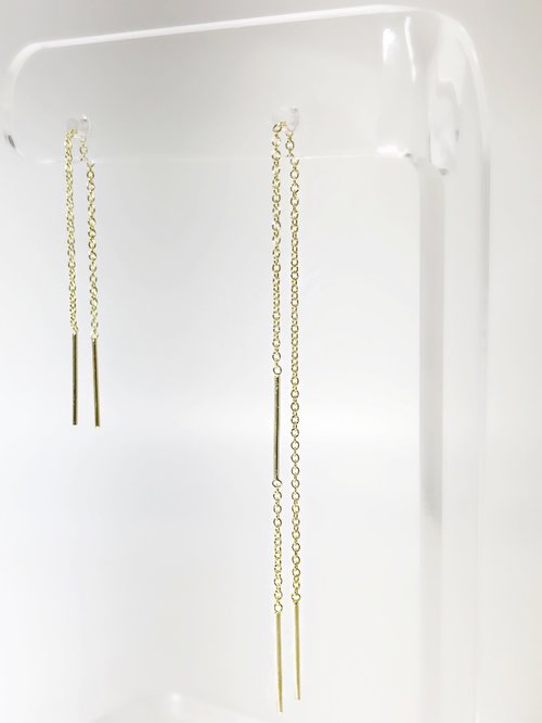 SINGLE- DOUBLE UNEVEN BAR EARRING SET