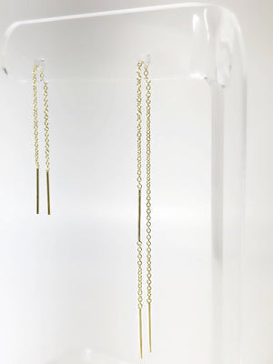 SINGLE- DOUBLE UNEVEN BAR EARRING SET